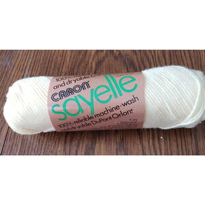 Caron Sayelle Vintage 4 Ply Baby Yellow Worsted Yarn Skein